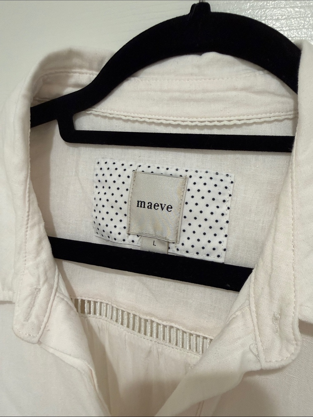 Maeve Bettina Tiered Mini Shirt Dress: Linen Edition Large - Picture 7 of 9